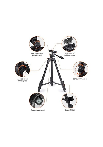 Ayrex Kbl16t 160cm Su Terazili Profesyonel Alüminyum Lazer Tripod