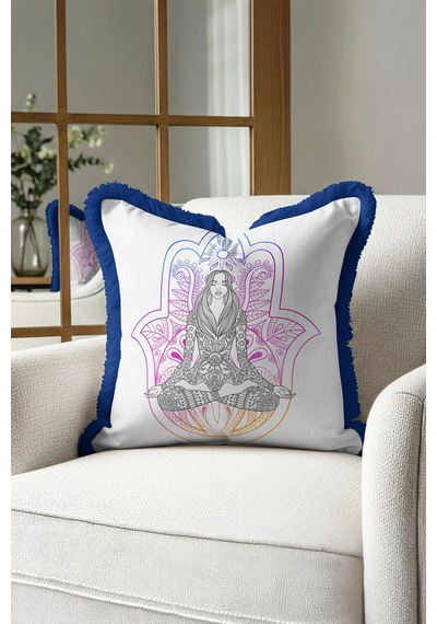 Mandala Meditasyon Saçaklı Yastık Kılıfı - Huzur Dinginlik Bohem Mavi Püsküllü Kırlent Kılıfı Yosunlu Gül Kurusu Mandala Meditasyon Saçaklı Yastık Kılıfı - Huzur Dinginlik Bohem Mavi Püsküllü Kırlent Kılıfı Yosunlu Gül Kurusu