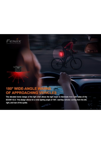 Fenix Bc05r V2.0 15 Lümen Ultra Parlak Kompakt Bisiklet Arka Lambası, Usb-c Şarj Edilebilir, Uzun Çalışma Süreli Çok Renkli