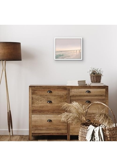 11x14 Beyaz Resim Çerçevesi - Kırılmaya Dayanıklı Camlı İnce Kenarlıklı Fotoğraf Çerçevesi - Yatay Veya Dikey Görüntü Formatı İçin Asma Donanımlı Duvar Resim Çerçevesi 50 x 22
