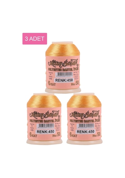 Hubrendy Tedarik 3 Adet Altınbaşak Oya Ve Dantel İpi 20 Gr - Royaleks - No: 450