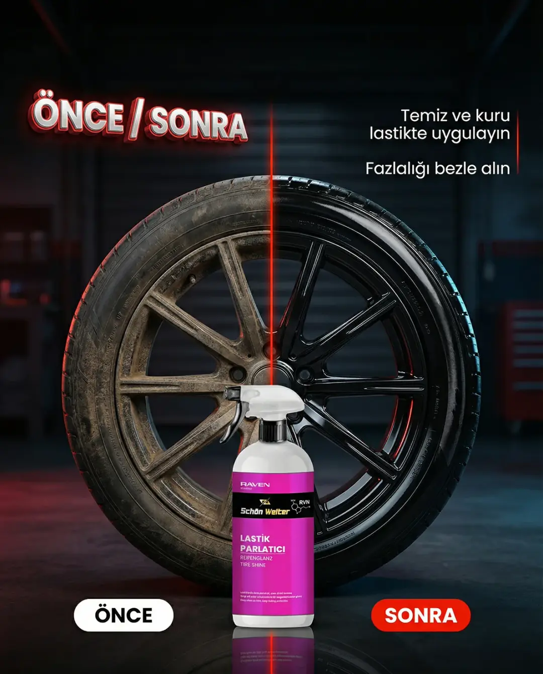 Araç Oto Lastik Parlatıcı Sprey 500ml