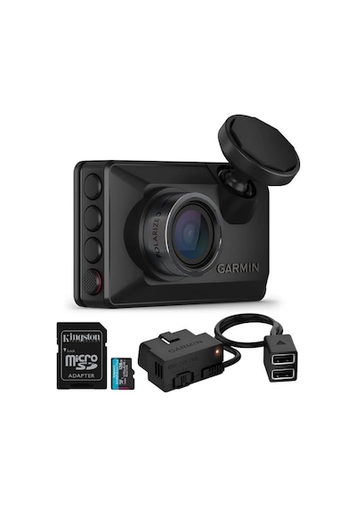 Garmin Dash Cam X210 Kompakt 1440p Kamera, 140 Derece Görüş Alanı Ve Ses Kontrolü Siyah Ve Araç Kamerası İçin Garmin Sabit Güç Kablosu...-123589