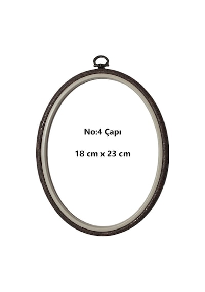 Nurge Ahşap Görünümlü Pano Kasnak Oval (Numara Seçenekli)