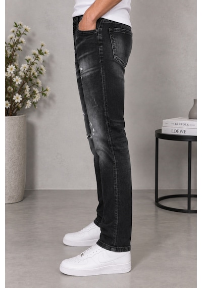 Cedy Denim Cedy Denım Erkek Slim Fit Esnek Likralı Vintage Yıkamalı Yırtık Detaylı Rahat Kesim Denim Kot Pantolon Ct1205-siyah Cedy Denim Cedy Denım Erkek Slim Fit Esnek Likralı Vintage Yıkamalı Yırtık Detaylı Rahat Kesim Denim Kot Pantolon Ct1205-siyah