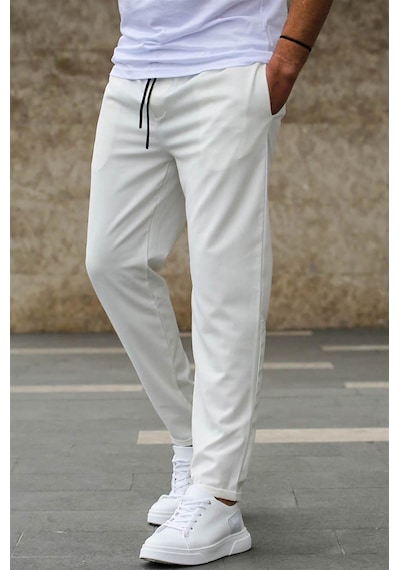 Madmext Beyaz Jogger Pantolon 4242-beyaz Beyaz