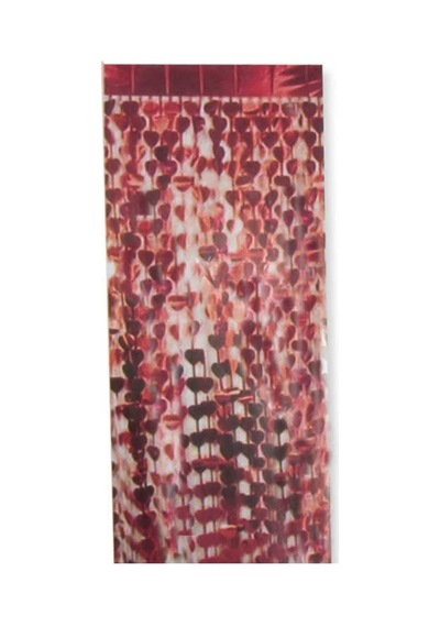 2 Adet Metalize Kalpli Kapı Perdesi Kapı Banner Fon Süsü Kırmızı 45 Cm 200 Cm Diğer