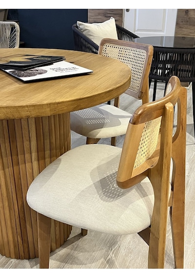 Aydoks 1 Adet Hazeran Ahşap Sandalye Mutfak Cafe Salon