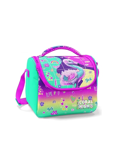 Coral High Pembe Su Yeşili Flamingo Isı Yalıtımlı Beslenme Çantası - Kız Çocuk