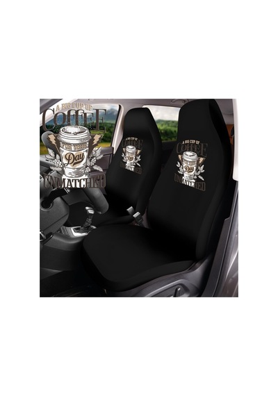 Mirsepet Audi Tt İle Uyumlu Oto Koltuk Kılıfı Siyah Penye Kahve Tasarım Logo Dtf Baskı
