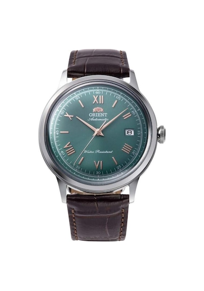 Orient Ra-ac0023e30b Otomatik Deri Kahverengi Yeşil Kadran 41 Mm Erkek Kol Saati Gri