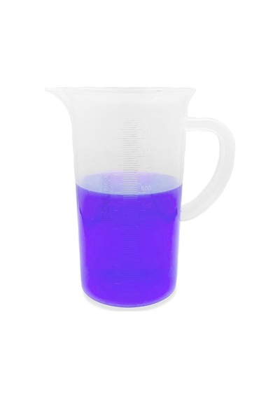 Borox Kabartma Dereceli Beaker Kulplu Plastik Beher 1 L Borox Kabartma Dereceli Beaker Kulplu Plastik Beher 1 L