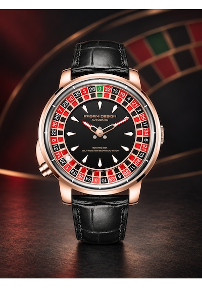 Pagani Design Pd-1015 Limited Edition Otomatik Erkek Kol Saati Rose Siyah Rose Gold