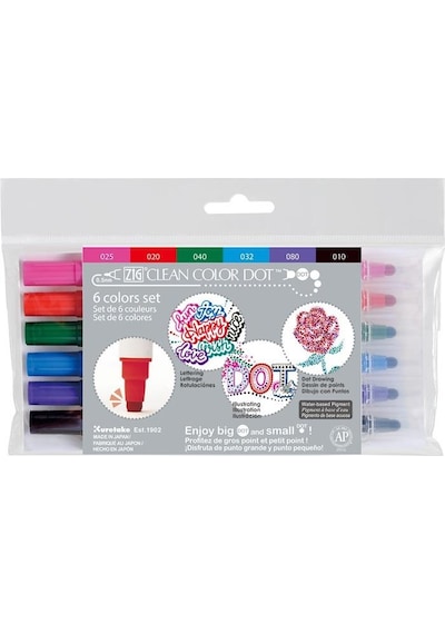Zig Clean Color Dot Çift Taraflı 6'lı Set