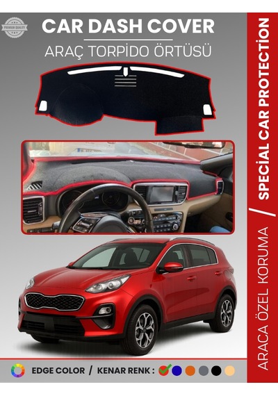Kia Sportage 2017-2020 Torpido Örtüsü Ön Panel Halı Torpido Koruma Tam Uyum Araca Özel Kaymaz - 643 Stiloto