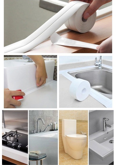 Sızdırmazlık Bandı Banyo Mutfak Lavabo Küvet Duş Teknesi Su Geçirmez Kenar Bant (320 Cm)
