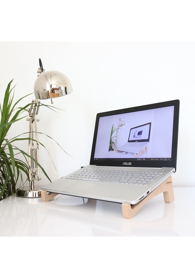 Hanwood Laptop Standı - Notebook Standı Ahşap Als1