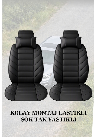 Chevrolet Cruze 2011 Uyumlu Siyah Renk Lüks Premium 2 Adet Minder Ve Yastık