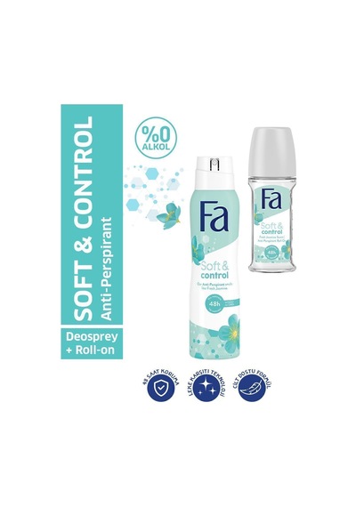 Fa Soft & Control Roll-on 50 Ml + Soft & Control Deosprey 150 Ml set-hnkl-2316-4798