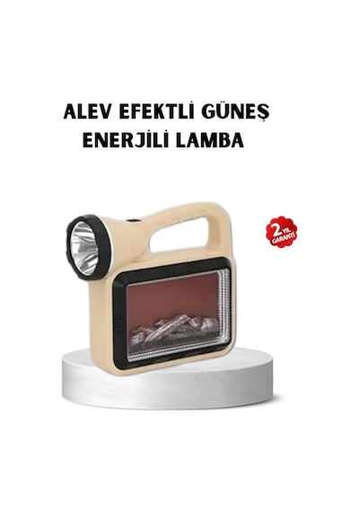 Csmtex Güneş Enerjili Alev Efektli Lamba Cob Led Su Geçirmez Çok Fonksiyonlu