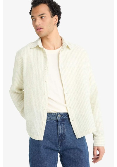 Defacto Boxy Fit Uzun Kollu Gömlek G3312ax25augn1180 Yeşil