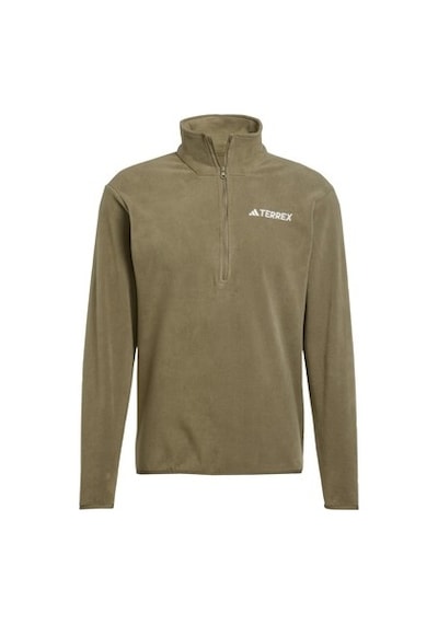 About Blank 1/2 Zip Fleece Üst, Konforlu Ve Şık Tasarım İle Dış Mekan Aktiviteleri İçin Acı Kahverengi