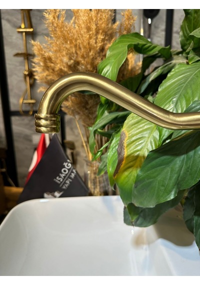 İsaoğlu Yapı Mat Gold Mutfak Bataryası Zen Design Mat Altın Evye Armatür Vintage Gold Gold