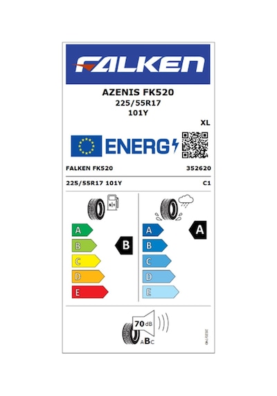 Falken 225/55 R17 TL 101Y XL Azenıs FK520 Yaz Lastiği 2025