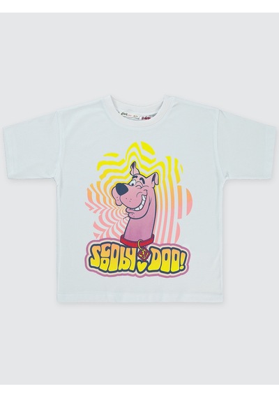 Scooby-Doo Scooby Doo Kız Çocuk Tişört 6-9 Yaş Beyaz