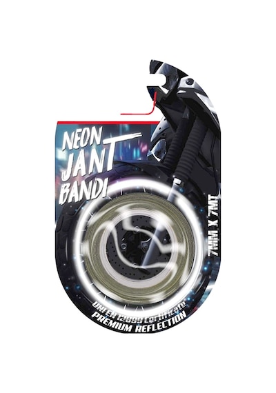 Neon Jant Bandı Beyaz Araç Otomobil Motosiklet Parlayan Reflektör