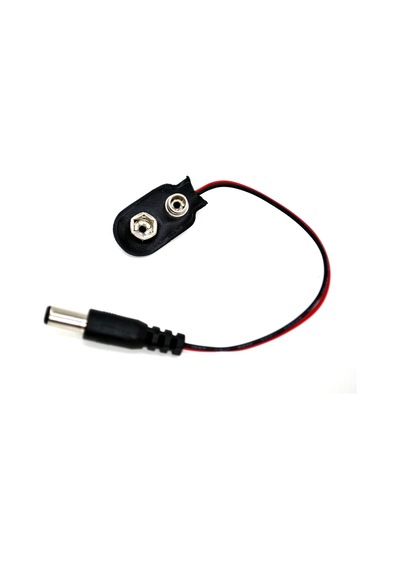 9v Yassı Pilden Elektrik Alma Soketi 2,1mm Erkek Dc Jaklı