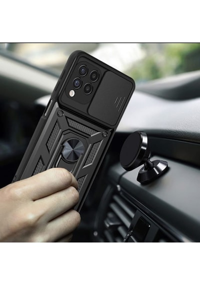 Samsung Galaxy Uyumlu S20 Fe Kılıf Tank Aramid Sürgülü Vega Yüzüklünano