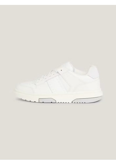 Tommy Hilfiger Leather Fine Cleat Skater Basketball Trainers En0en02423-ybı %100 Deri Kadın Spor Ayakkabı Beyaz
