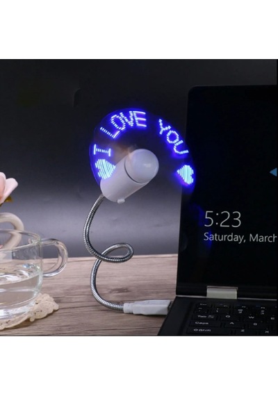 Programlanabilir Led Mesaj Gösteren Usb Mini Fan