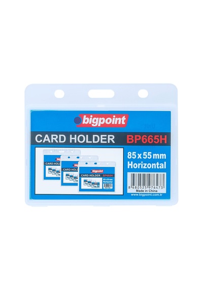 Bigpoint Kart Kabı Pp Su Geçirmez Yatay 85x55mm Bp665h