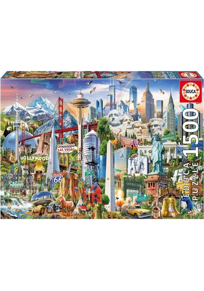 Educa 1500 Parça Kuzey Amerika Sembolleri Puzzle
