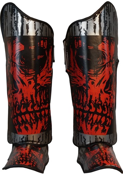 Dragondo 40723-p Skull Kaval Ayak Koruyucu Muay Thai Kaval Koruyucu Kırmızı