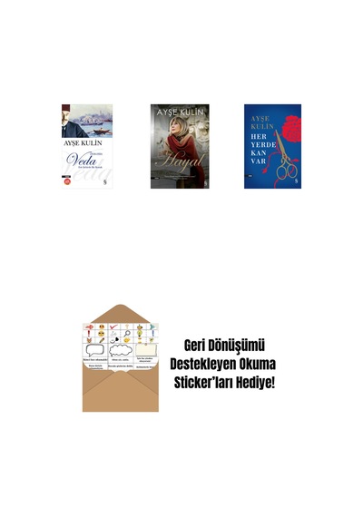 Veda Midi Boy + Hayal + Her Yerde Kan Var Ciltli + Okuma Sticker'ları
