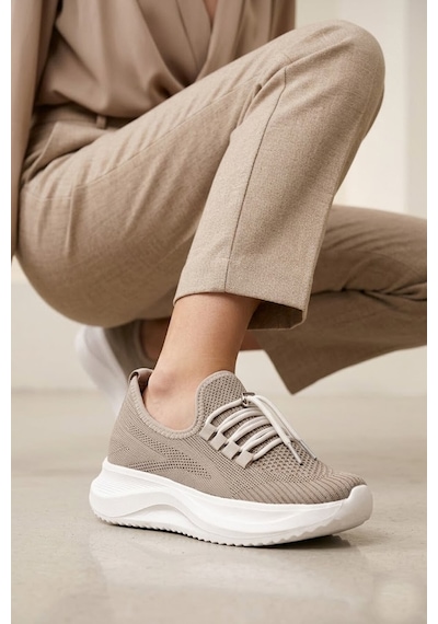 Elit Erd2611 Kadın Klasik Sneaker Vizon