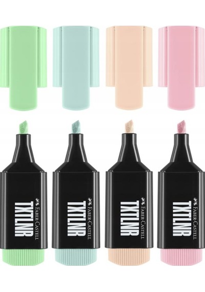 Faber Castell Fosforlu Kalem Mini Pastel 4'lü Set - 154214 Çok Renkli
