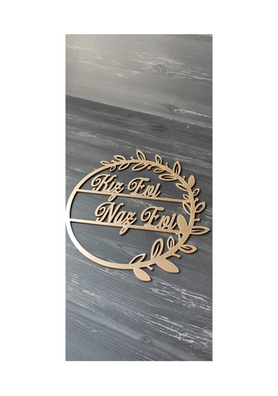 Kız Evi Naz Evi Pleksi Kapı Süsü 30 Cm Diğer