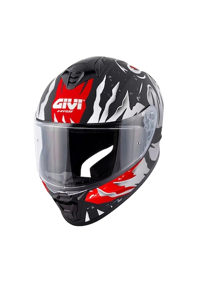 Givi 50.x Sharkbite Motosiklet Kaskı Beyaz - Mat Siyah - Kırmızı