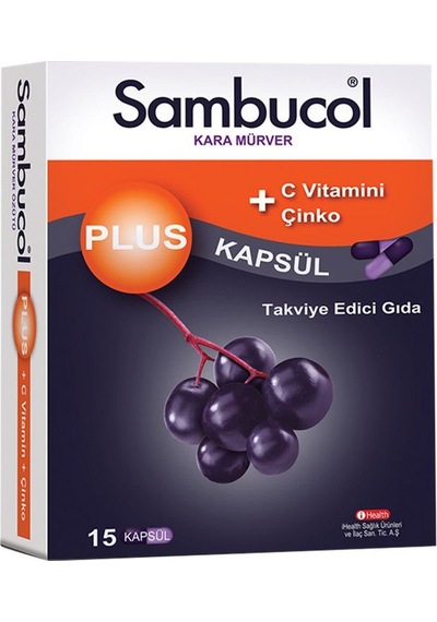 Sambucol Plus Kara Mürver Özütü C Vitamini & Çinko 15 Kapsül