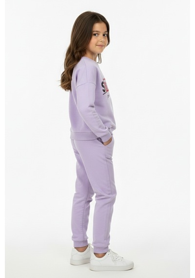 Mnk Baby & Kids Strong Motif Kız Çocuk Eşofman Mnk0625 Lila