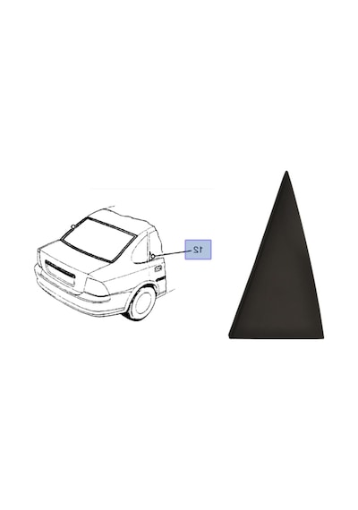 Opel Vectra B Arka Kapi Dis Üçgen Kapagi Sag ( Yolcu ) Taraf 427561919