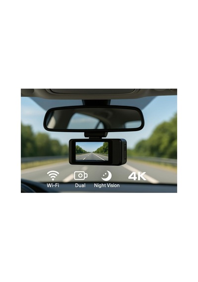 Dash Cam Araç Kamerası Ön Arka Kayıt, Gps Takip, Wifi Bağlantı, 3840x2160p 4k Ultra Hd