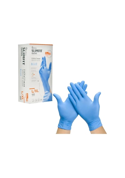 Reflex Slimfit Copolymer Tek Kullanımlık Eldiven 100'lü Paket Gıda Uyumlu, Pudrasız, Lateks İçermez, Gıda Hazırlama, Temizlik Ve Servis İçin Dayanıklı Eldiven