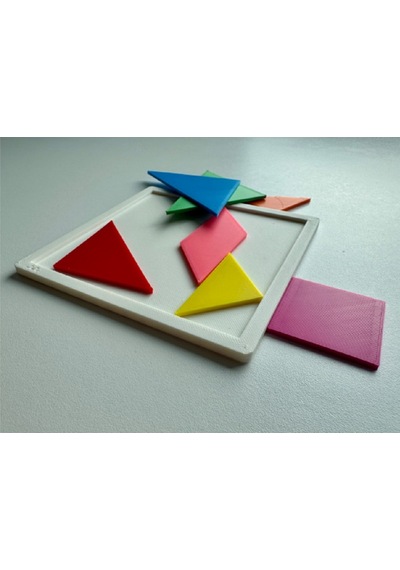 Çocuklar İçin Renkli Tangram Bulmacası