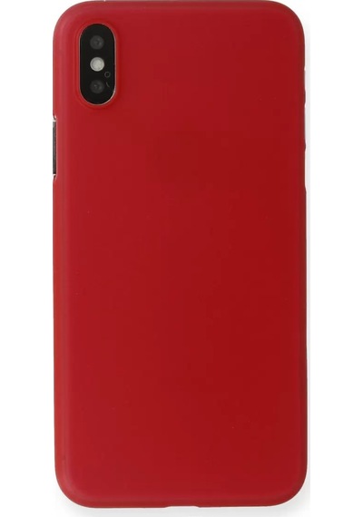 Newface Apple, Uyumlu iPhone X Kılıf Pp Ultra İnce Kapak - Kırmızı