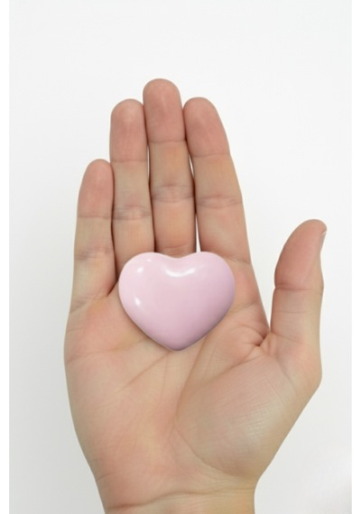 5 Adet Porselen Çocuk Odası Pembe Kalp Mobilya Kulpu Seramik Çekmece Dolap Düğmesi 55x45 MM Pembe